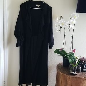 Long Black Sheer Coat